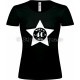 Tee-shirt Noir Femme 40ème Anniversaire "Since 40 Ans"