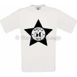 Tee-shirt Blanc Homme 50ème Anniversaire - Since 50 Ans