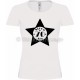 T-shirt Star Blanc Femme 70ème Anniversaire "Since 70 Ans"