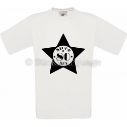 Tee-shirt Star Blanc Homme 80ème Anniversaire - Since 80 Ans