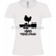 T-shirt Blanc femme Woodstock 3 Days of Peace & Music