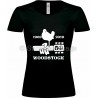T-shirt noir femme Woodstock 50ème Anniversaire
