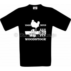 Tee-shirt noir homme Woodstock 50ème Anniversaire