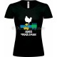 T-shirt noir femme Woodstock 3 Days of Peace & Music