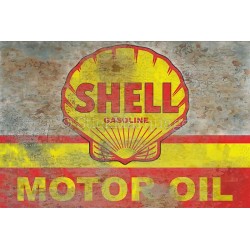 Plaque aluminium Shell Motor Oil