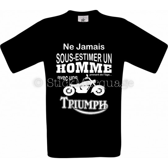 Tee-shirt noir homme moto Triumph