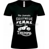 T-shirt noir femme moto Triumph