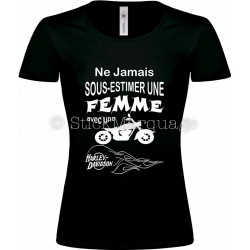 T-shirt noir femme moto Harley-Davidson