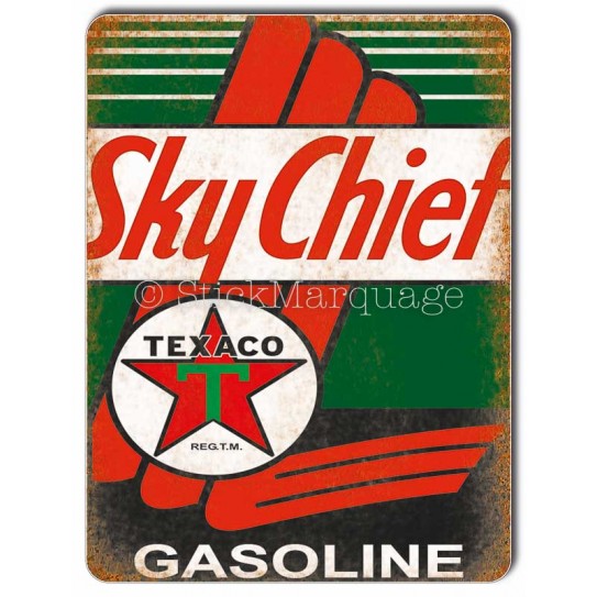Plaque aluminium Texaco Sky Chief Gasoline
