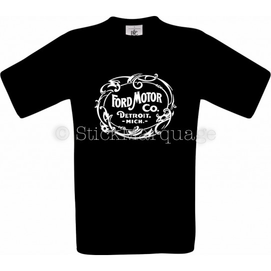 Tee-shirt Ford Motor Co. Detroit noir homme