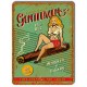 Plaque metal Pin-Up Gentleman Whisky