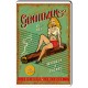 Plaque metal Pin-Up Gentleman Whisky