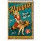 Plaque metal Pin-Up Barber Shop