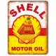 Plaque métal Shell ancien bidon Motor Oil