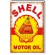 Plaque métal Shell ancien bidon Motor Oil