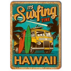 Plaque métal Surf Combi Hawaii