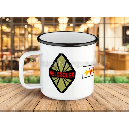 Tasse métal émaillée VéloSolex