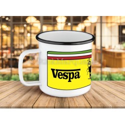 Tasse métal émaillé Vespa