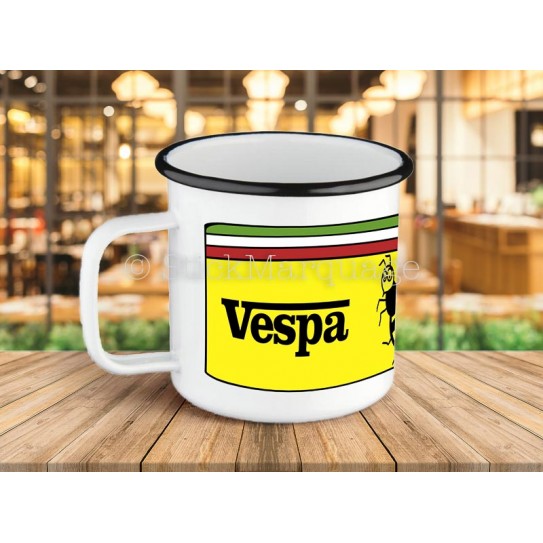 Tasse métal émaillé Vespa