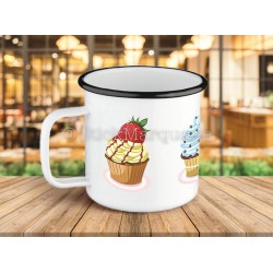 Tasse expresso métal émaillé Muffin