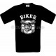 T-shirt Biker Moto Skull noir homme