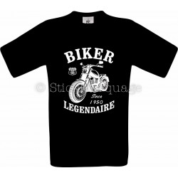 T-shirt Biker Moto Légendaire noir homme
