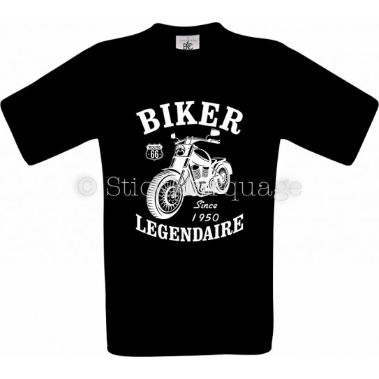 T-shirt Biker Moto Légendaire noir homme