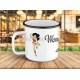 Tasse à café Wonder Woman en métal émaillé