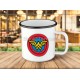 Tasse à café Wonder Woman en métal émaillé