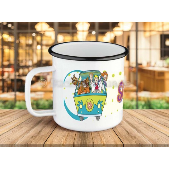 Tasse à café Scooby Doo en métal émaillé