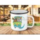 Tasse à café Scooby Doo en métal émaillé