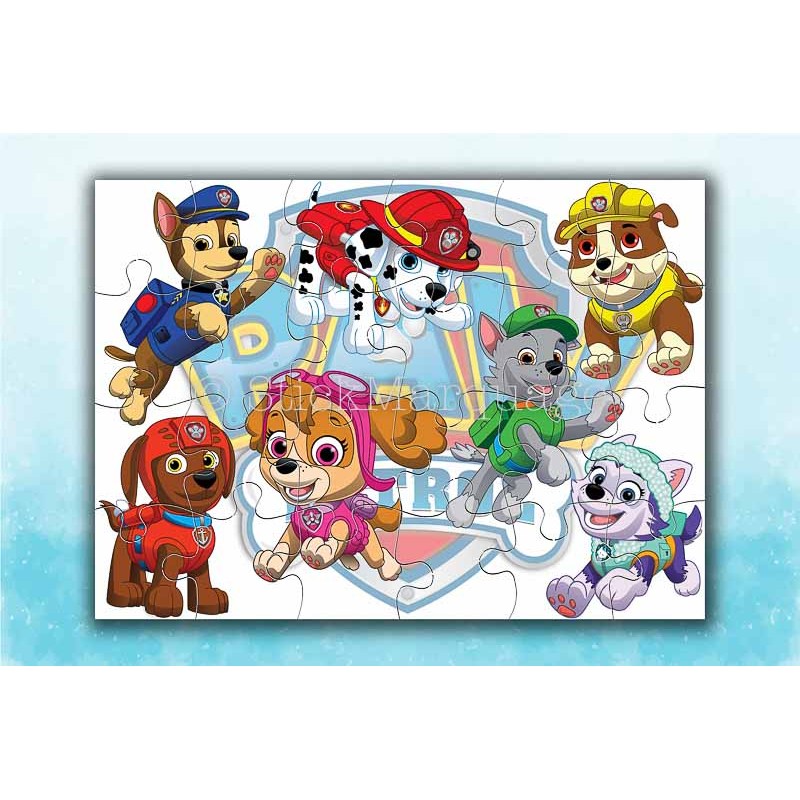 Puzzle 100 pièces : Pat'Patrouille (Paw Patrol) : la Pat'Patrouille à moto