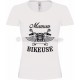 T-shirt blanc Maman Bikeuse Moto