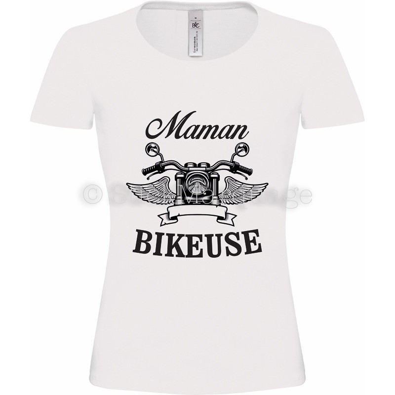 T-shirt blanc homme personnalisé - Motard