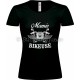 T-shirt noir Mamie Bikeuse Moto