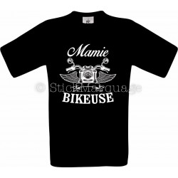 T-shirt noir Mamie Bikeuse
