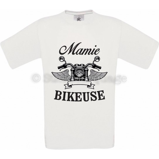 T-shirt blanc Mamie Bikeuse