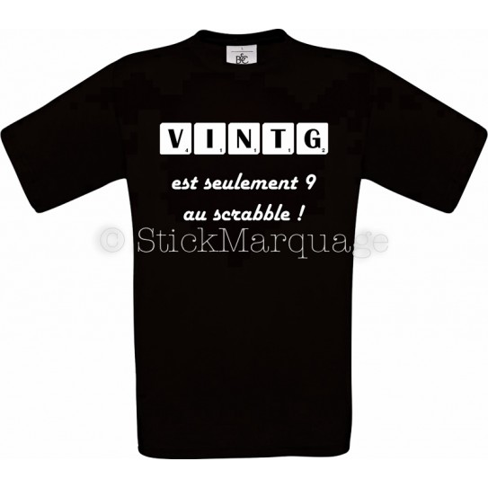T-shirt noir 20ème Anniversaire Scrabble