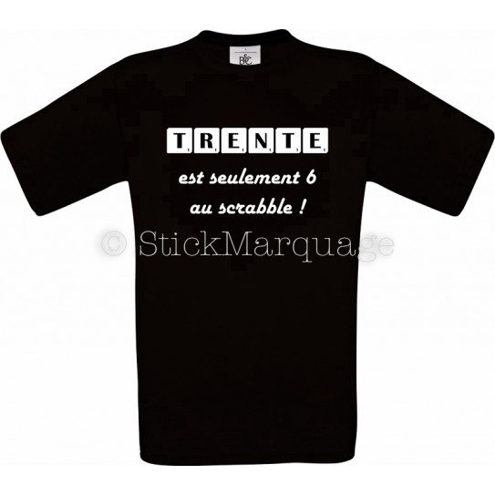 T-shirt noir 30ème Anniversaire Scrabble