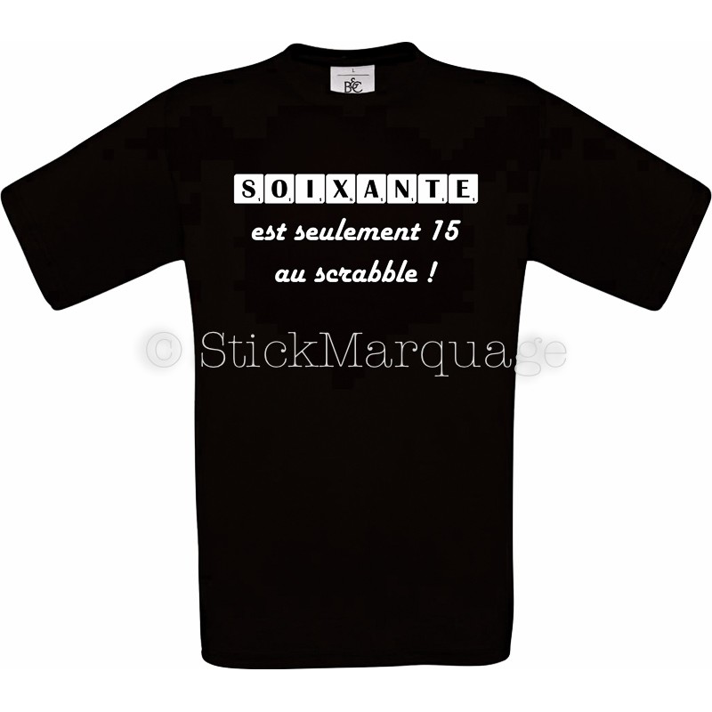 T-shirt Anniversaire 60 Ans Scrabble Homme