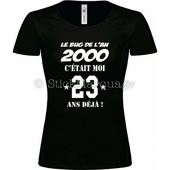 Tee-shirt Anniversaire 23 ans Le Bug de l'An 2000