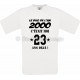 T-shirt Anniversaire Blanc Le Bug de l'An 2000 23 ans
