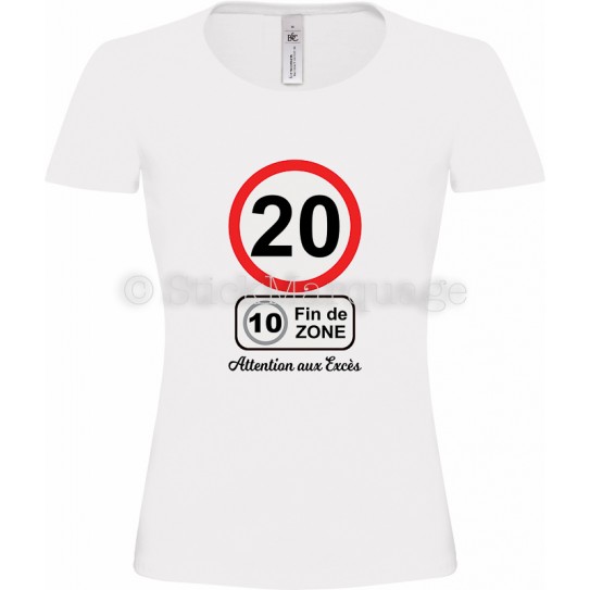 Tee-shirt Femme Anniversaire 20 Ans