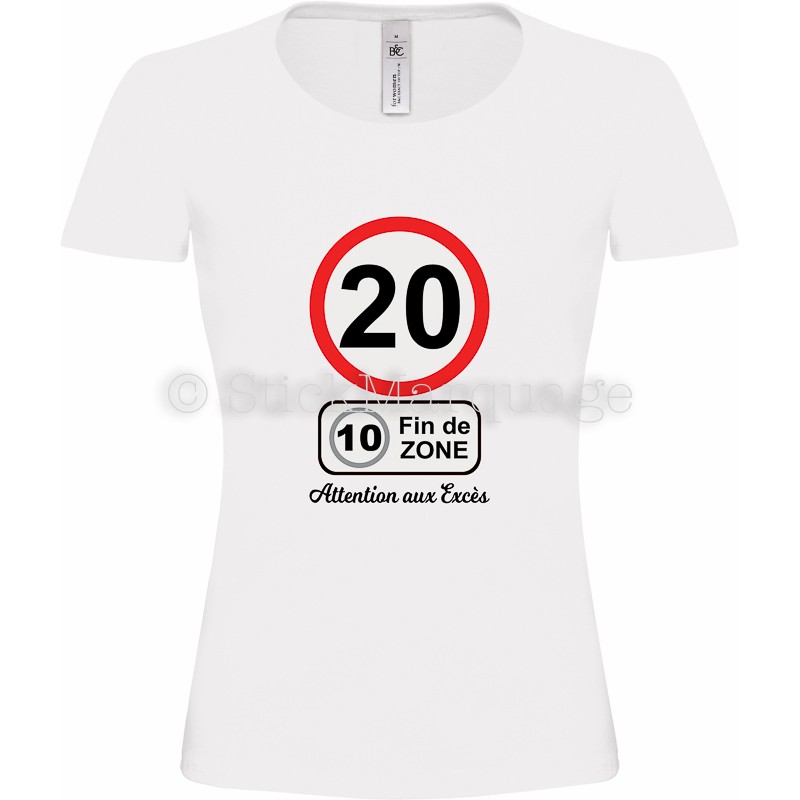 T-shirt à Signer Joyeux Anniversaire 20 ans - Femme