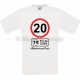 Tee-shirt Homme Anniversaire 20 Ans limitation de vitesse
