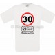 Tee-shirt Homme Anniversaire 30 Ans limitation de vitesse