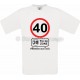 Tee-shirt Homme Anniversaire 40 Ans limitation de vitesse