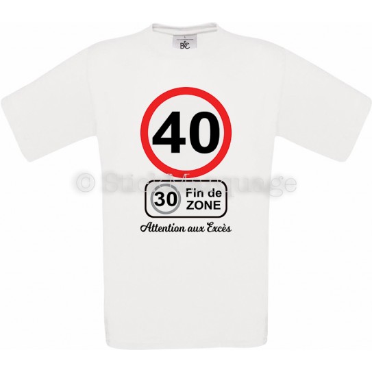 40th Anniversaire 40 Ans Homme Coton T-Shirt