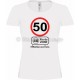 Tee-shirt Femme Anniversaire 50 Ans limitation de vitesse