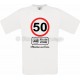 Tee-shirt Homme Anniversaire 50 Ans limitation de vitesse